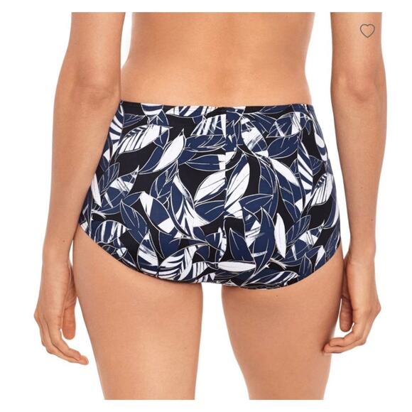 Miraclesuit Shimmer Shadows Norma Jean Retro Swim Bottom Silver Gray 14 NWT - Picture 2 of 6